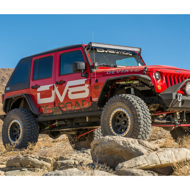 DV8 Offroad 07-18 Jeep Wrangler JK Front & Rear Flat Tube Fenders Fenders DV8 Offroad