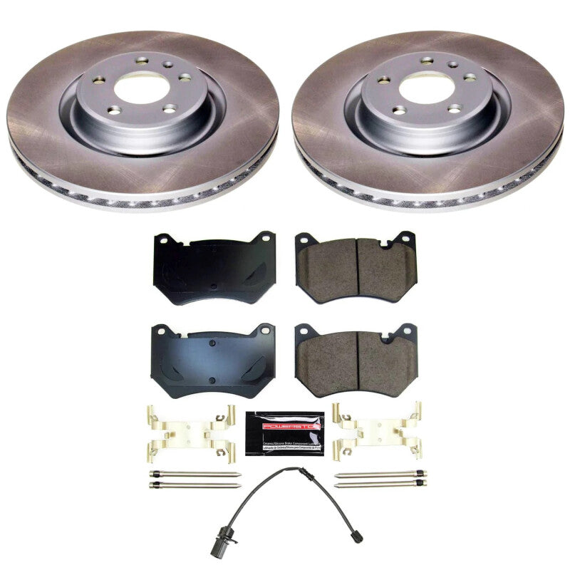 Power Stop 18-22 Audi Q5 Front Semi-Coated Rotor Kit Brake Kits - Performance Blank PowerStop