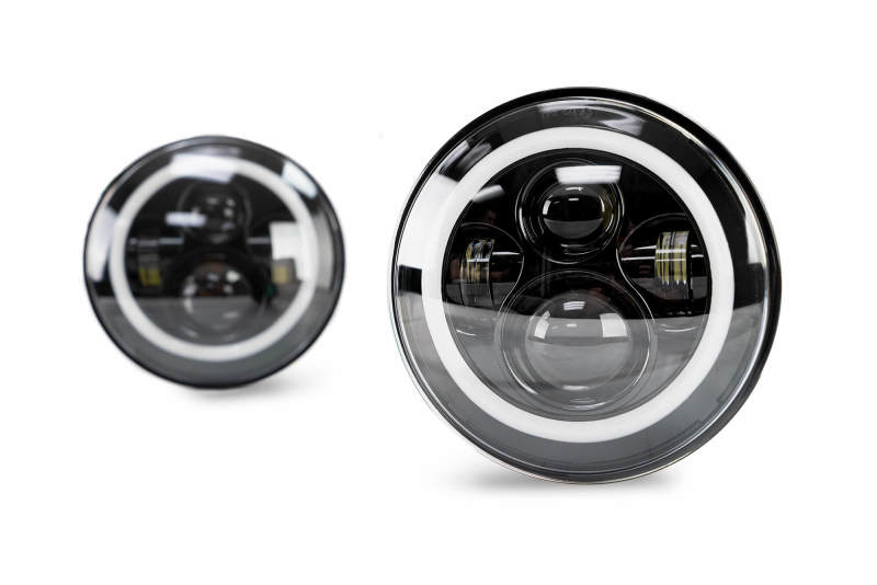 DV8 Offroad 07-18 Jeep Wrangler JK LED Projector Headlights w/ Angel Eyes Headlights DV8 Offroad
