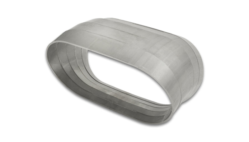 Vibrant Vertical 304 SS Nominal 3 in. Oval / 3.10 in. Centerline Radius, 9 degree per cut -Set of 5 Steel Tubing Vibrant