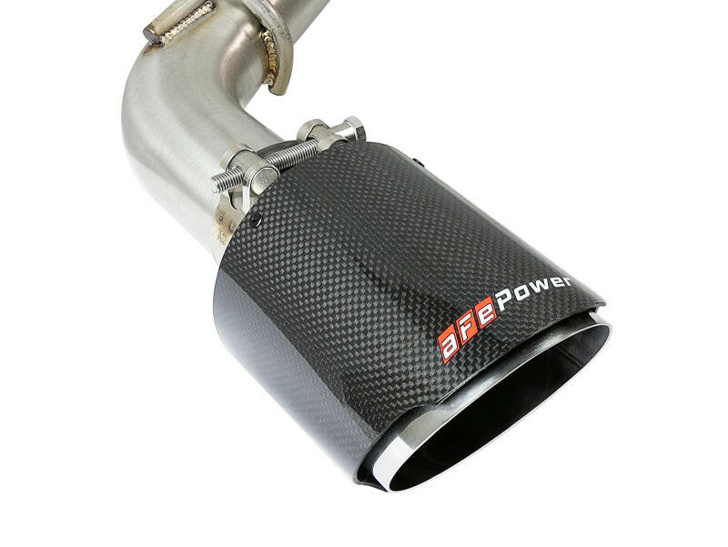 aFe POWER Takeda 2.5in 304 SS CB Exhaust w/ Carbon Fiber Tips 17-19 Infiniti Q60 V6-3.0L (tt) Catback aFe