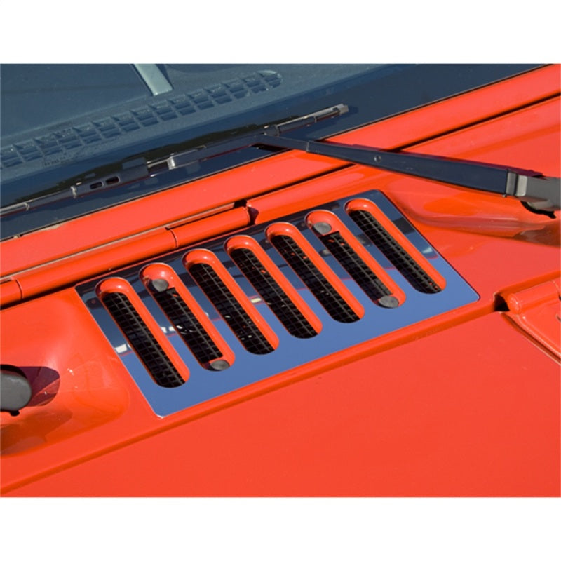 Rugged Ridge 07-18 Jeep Wrangler JK Stainless Steel Cowl Vent Cover Vents Rugged Ridge