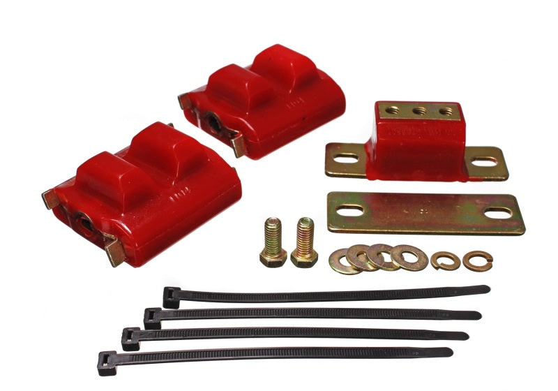 Energy Suspension 73-92 Chevrolet Camaro Red Motor and Transmission Mounts; Zinc Finish Bushing Kits Energy Suspension