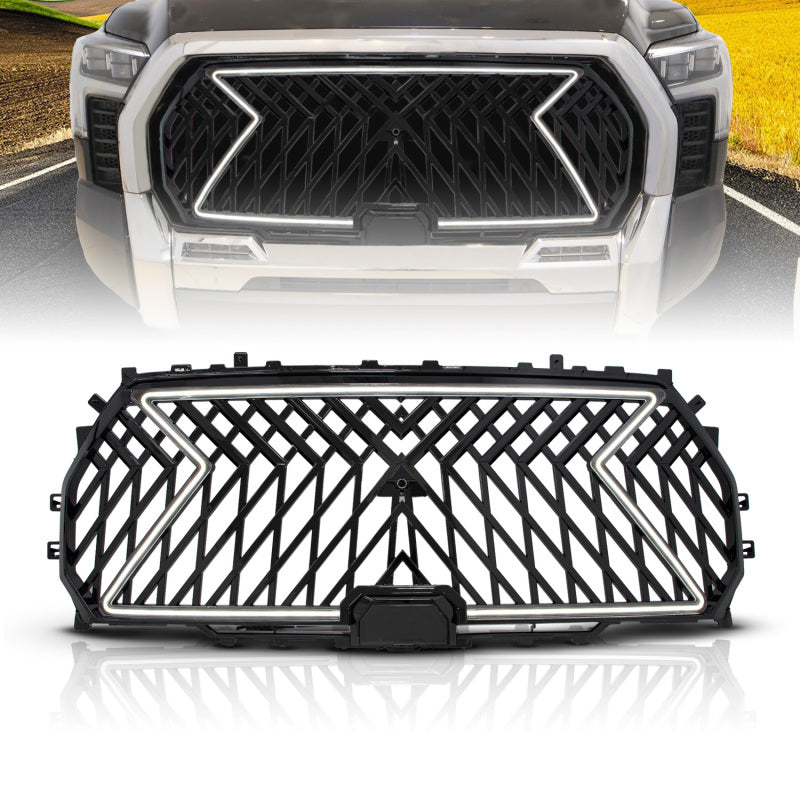 Anzo 22-24 Toyota Tundra Full LED Light Tube Front Grille w/ Initiation & Running Light Headlights ANZO
