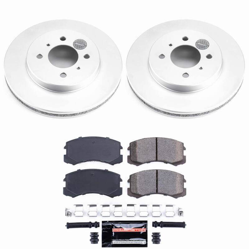 Power Stop 02-06 Mitsubishi Lancer Front Z23 Coated Brake Kit Brake Kits - Performance D&S PowerStop