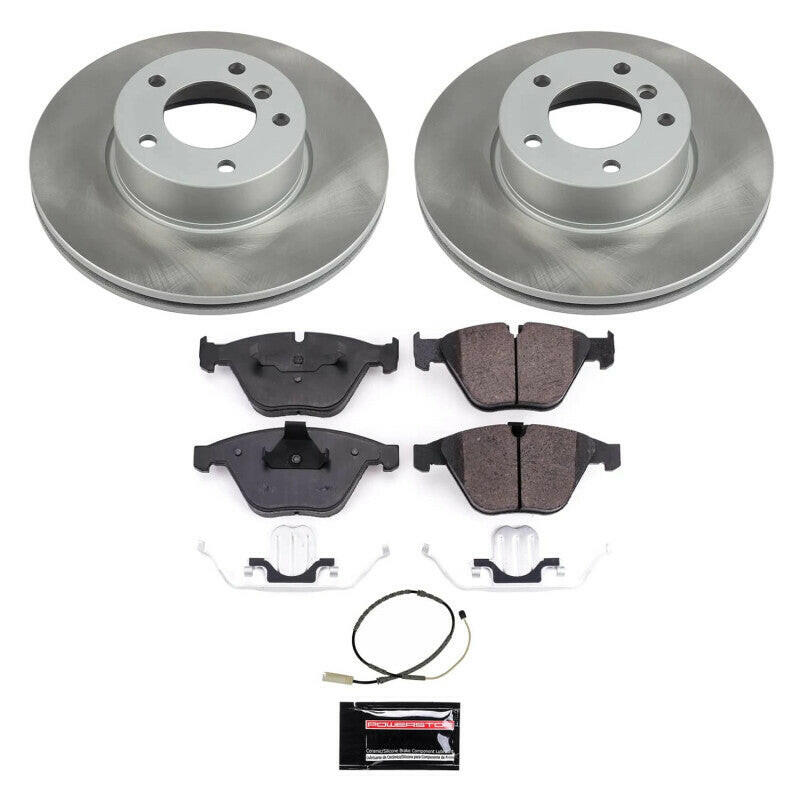Power Stop 13-15 BMW X1 Front Semi-Coated Rotor Kit Brake Kits - Performance Blank PowerStop