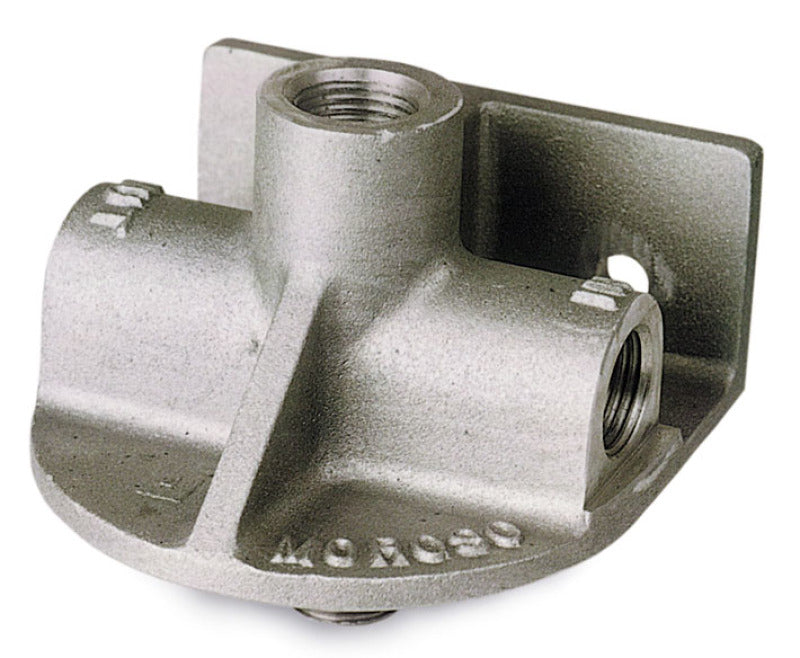Moroso Chevrolet Big Block/Small Block Oil Filter Adapter - Remote Mount - Inlet Right/Outlet Left Fittings Moroso
