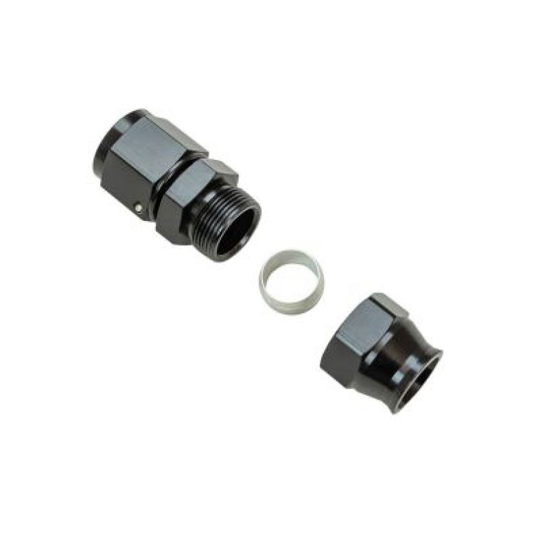 Moroso Aluminum Fitting Adapter 10AN Female to 5/8in Tube Compression-Black Fittings Moroso