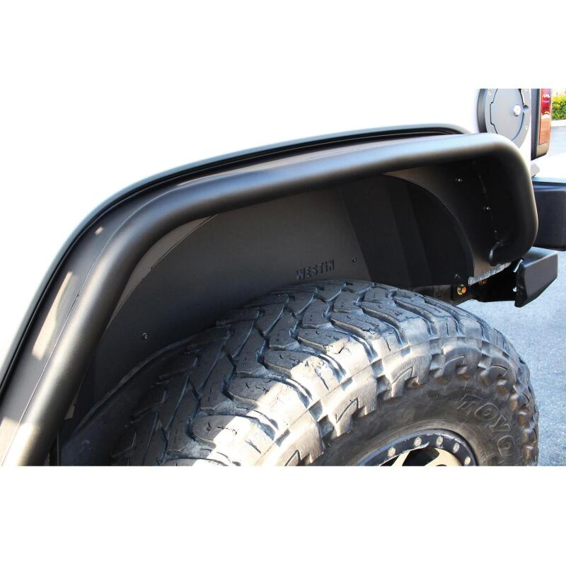 Westin 07-18 Jeep Wrangler JK Inner Fenders - Rear - Textured Black Fenders Westin