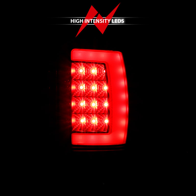 ANZO 1994-2001 Dodge Ram 1500 LED Taillights Plank Style Black w/Smoke Lens Tail Lights ANZO