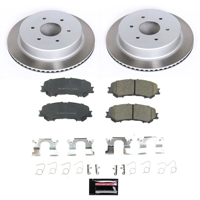 Power Stop 17-22 Nissan TITAN Rear Semi-Coated Rotor Kit Brake Kits - Performance Blank PowerStop