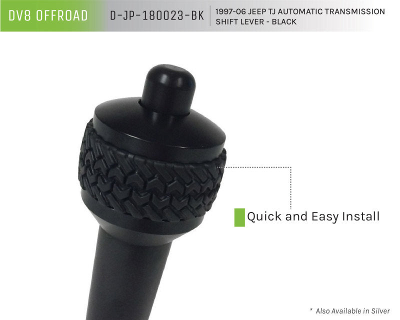 DV8 Offroad 1997-06 Jeep TJ Auto Shift Lever Black Shift Knobs DV8 Offroad