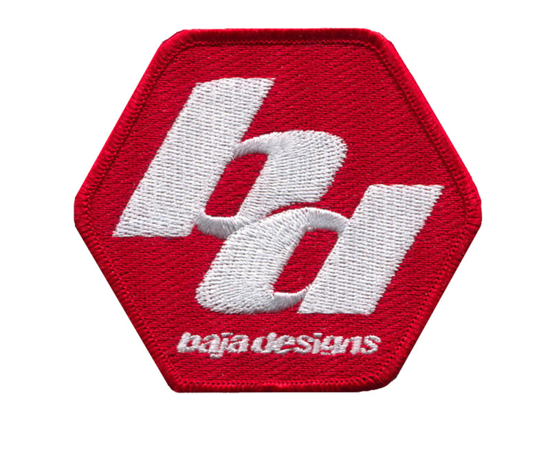Baja Designs Patch 3x3 Inch Red/White Shirts Baja Designs