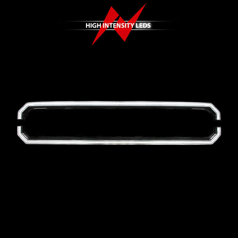 ANZO 21-23 Ford F150 Black Housing Full LED Light Tube Front Grille Headlights ANZO