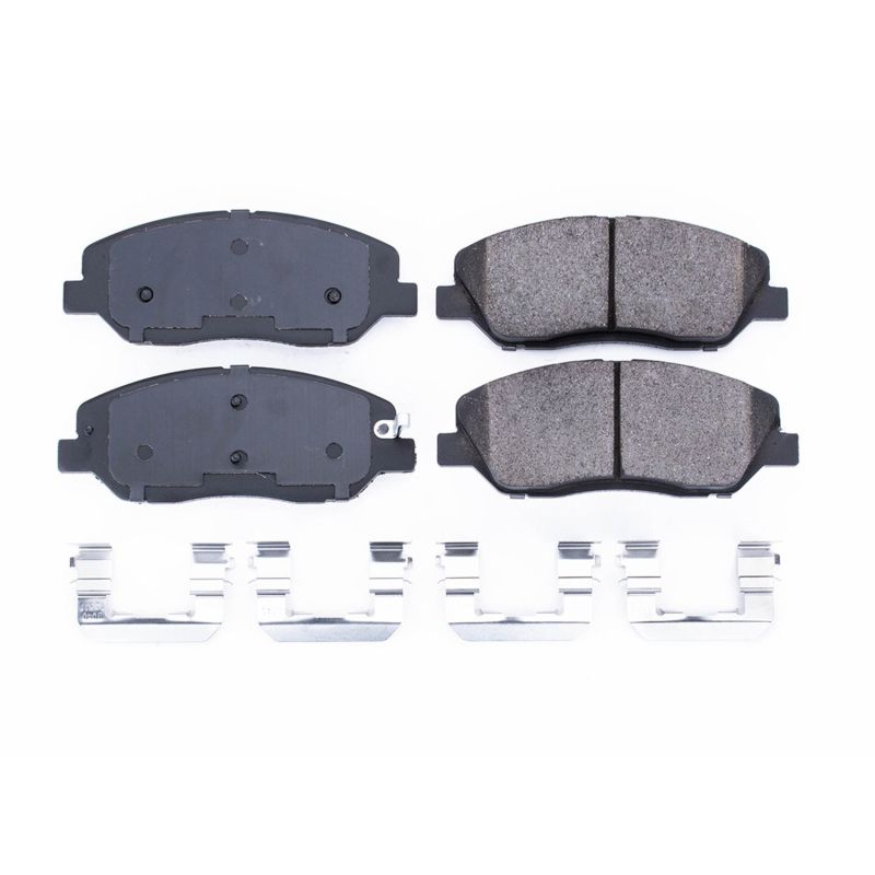 Power Stop 07-10 Hyundai Entourage Front Z17 Evolution Ceramic Brake Pads w/Hardware Brake Pads - OE PowerStop