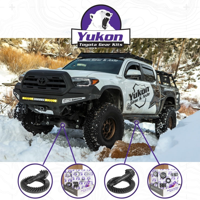 Yukon Gear Ring & Pinion Gear Kit Pkg F&R w/Install Kits Toyota 8.4/7.5R Diff 4.56 Ratio Ring and Pinion Install Kits Yukon Gear & Axle