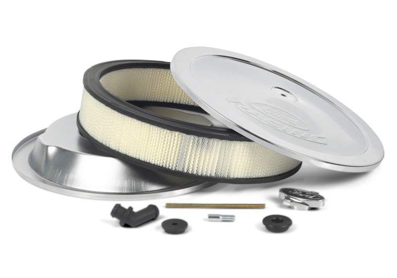 Ford Racing Chrome Air Cleaner w/ Emblem Air Filters - Universal Fit Ford Racing