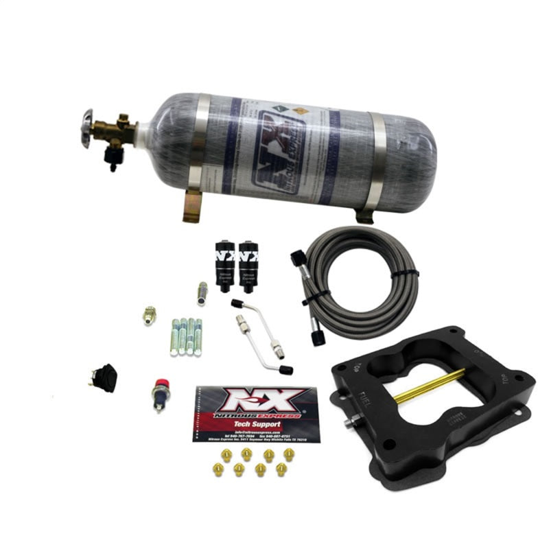 Nitrous Express Q-Jet/Holley Spread Bore Hitman Nitrous Kit (100-150-200HP) w/Composite Bottle Nitrous Systems Nitrous Express