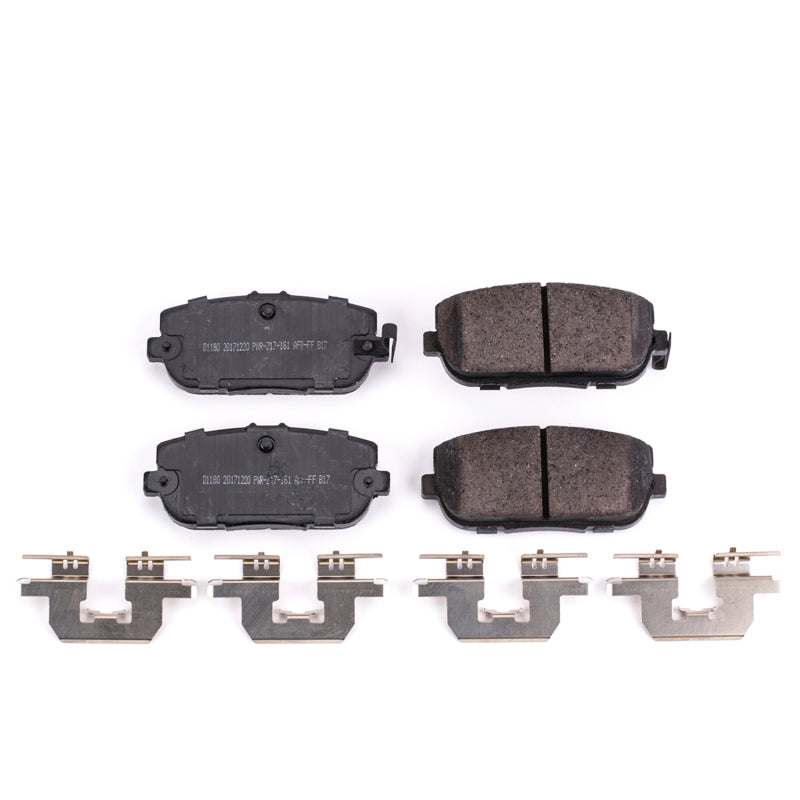 Power Stop 17-19 Fiat 124 Spider Rear Z17 Evolution Ceramic Brake Pads w/Hardware Brake Pads - OE PowerStop