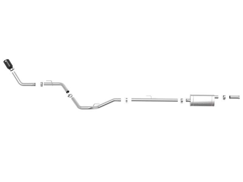 aFe Apollo GT Series 2.5in 409SS 20-21 Jeep Gladiator (JT) V6-3.6L - Black Tip Catback aFe