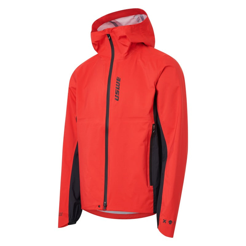 USWE Waterproof MTB Jacket Flame Red - Medium Jackets - Textile USWE