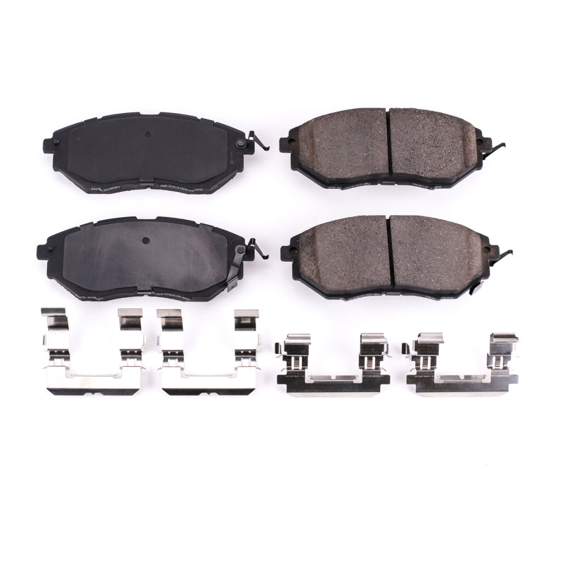 Power Stop 06-07 Subaru B9 Tribeca Front Z17 Evolution Ceramic Brake Pads w/Hardware Brake Pads - OE PowerStop