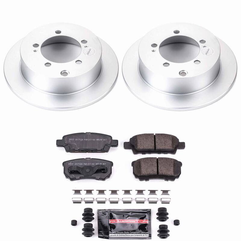 Power Stop 04-06 Mitsubishi Lancer Rear Z23 Coated Brake Kit Brake Kits - Performance D&S PowerStop