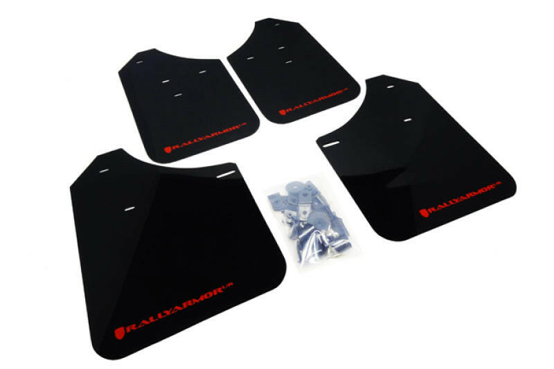 Rally Armor 02-07 Subaru WRX/STI/RS/2.5i (Wagons Req. Mod.) Black UR Mud Flap w/Red Logo Mud Flaps Rally Armor