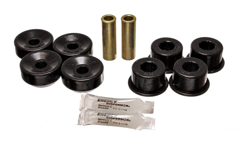 Energy Suspension 92-01 Prelude Black Rear Shock Upper and Lower Bushing Set Bushing Kits Energy Suspension
