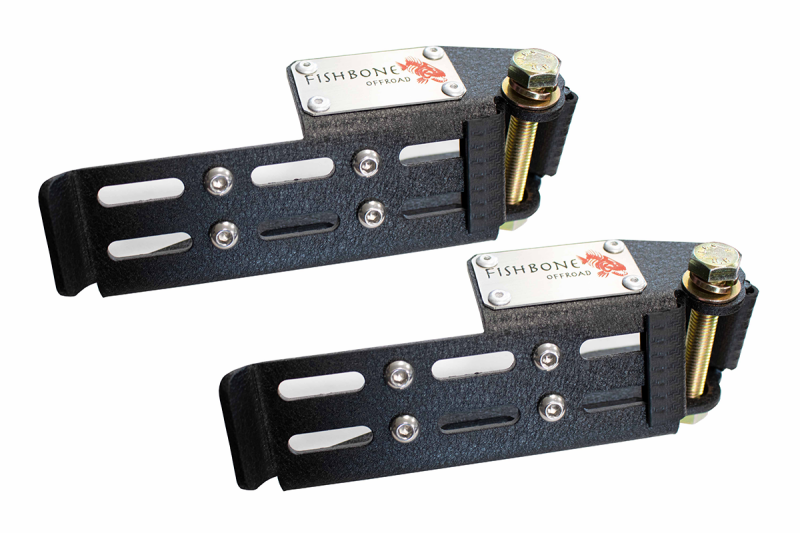 Fishbone Offroad 2007+ Jeep Wrangler/Gladiator Steel - Black Foot Peg Set Steps Fishbone Offroad