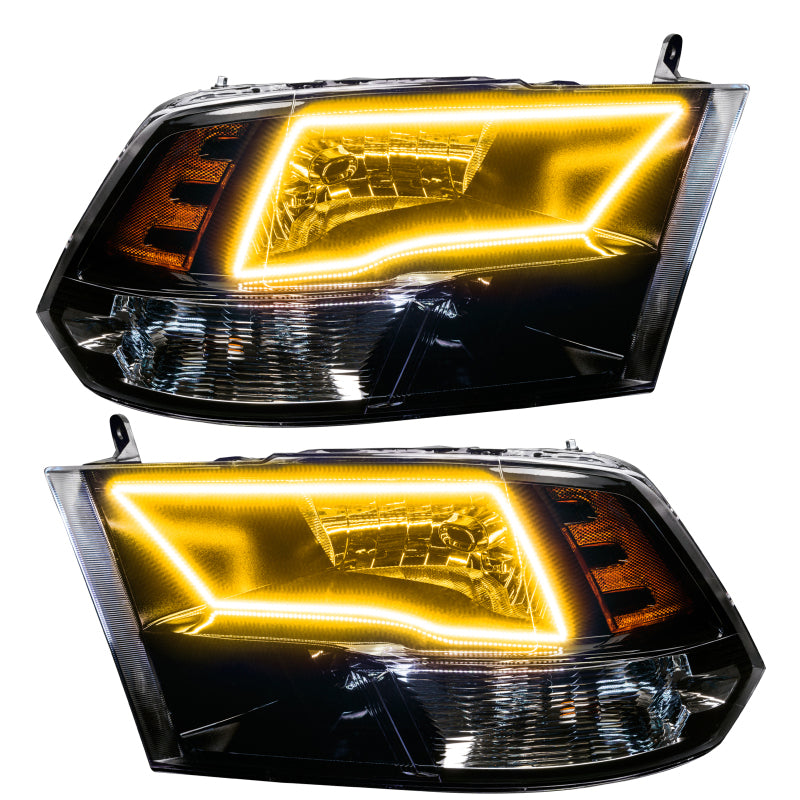 Oracle Lighting 09-18 RAM 1500 Sport Halo Headlights - Blk Housing w/2.0 Controller Headlights ORACLE Lighting