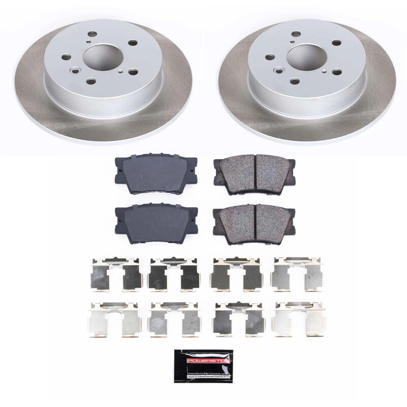 Power Stop 18-24 Toyota Camry Rear Semi-Coated Rotor Kit Brake Kits - Performance Blank PowerStop