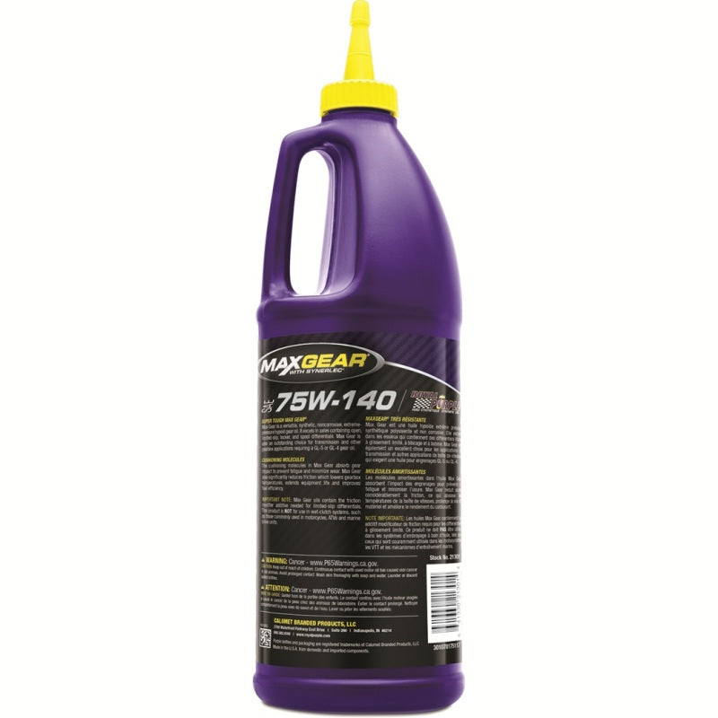 Royal Purple Max Gear Synthetic 75W-140 Gear Oil (Canada) - 1 Quart Gear Oils Royal Purple