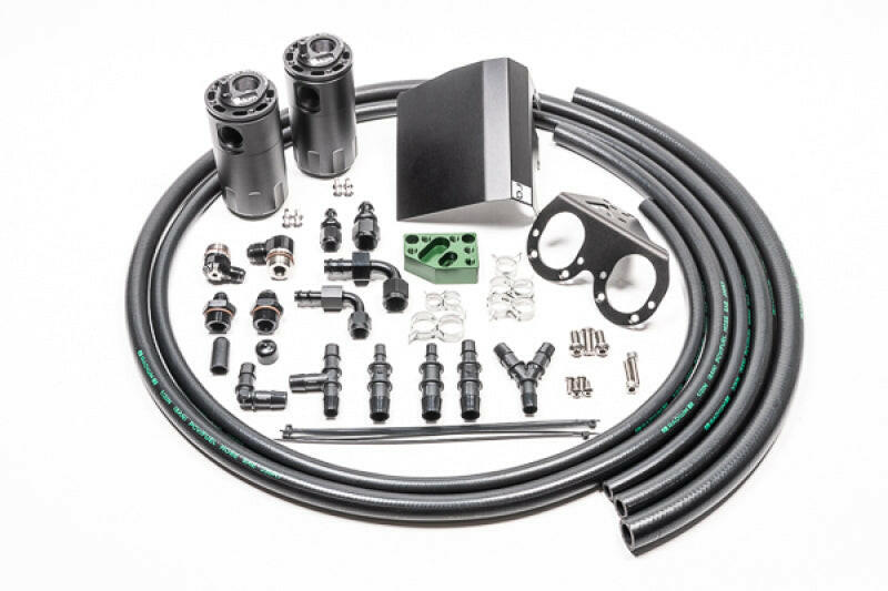 Radium 02-21 Subaru EJ-Series Fluid Lock Turbo Dual Catch Can Kit Oil Catch Cans Radium Engineering