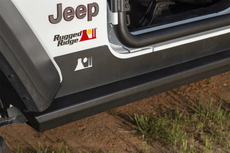 Rugged Ridge XHD Rock Sliders 18-20 Jeep Wrangler JL 4 Door Body Armor & Rock Rails Rugged Ridge