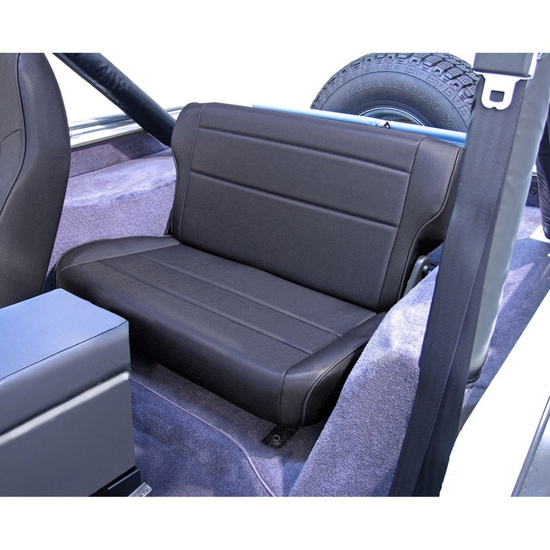 Rugged Ridge Fold&Tumble Rear Seat Black Denim 76-95 Jeep CJ / Jeep Wrangler Seat Releases Rugged Ridge