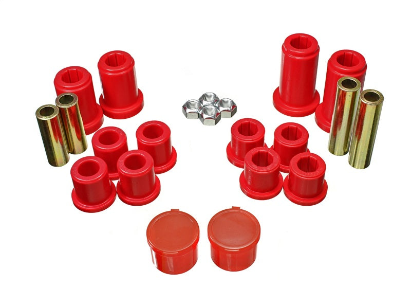 Energy Suspension 07-13 Chevrolet Silverado1500 4WD Front Control Arm Bushing Set - Red Bushing Kits Energy Suspension
