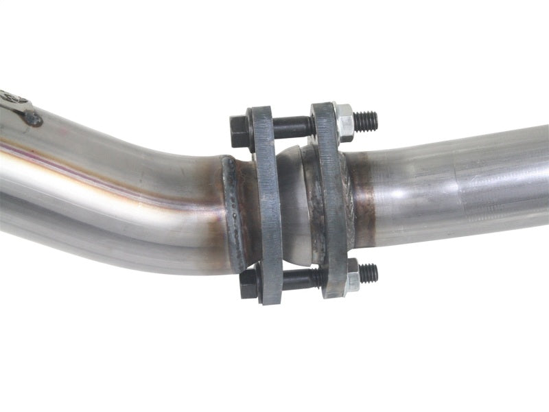 aFe Twisted Steel Delete Down-Pipe and Y-Pipe 2 to 2-1/2in Alum Steel Exhaust 12-16 Jeep Wrangler Downpipes aFe