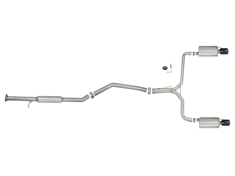 aFe Takeda Exhaust 304SS Dual Cat-Back w/ Black Tips 13-17 Honda Accord LX/EX/EX-L Sedan L4 2.4L Catback aFe