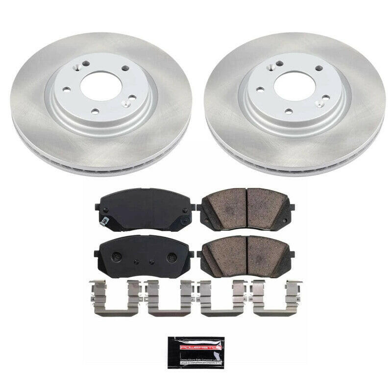Power Stop 16-20 Kia Optima Front Semi-Coated Rotor Kit Brake Kits - Performance Blank PowerStop