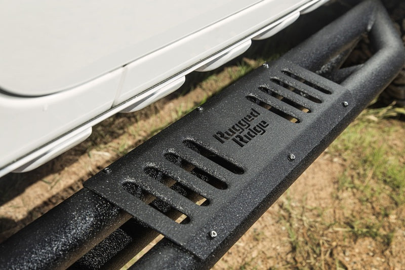 Rugged Ridge RRC Side Armor Guard Plates 07-18 Jeep Wrangler JKU Body Armor & Rock Rails Rugged Ridge