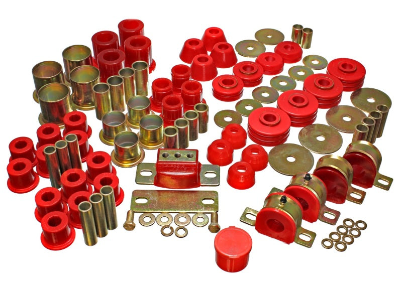 Energy Suspension 73-80 Chevrolet / GMC 2WD 1/2 Ton Pickup Red Hyper-flex Master Bushing Set Bushing Kits Energy Suspension