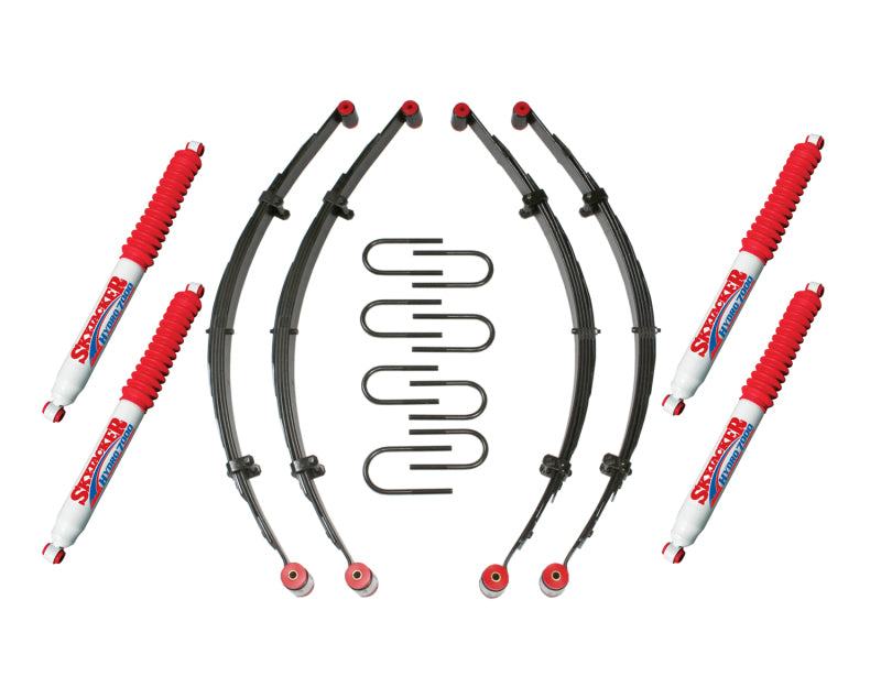 Skyjacker 2.5"KIT,76-86 CJ W/4 HYDROS Leaf Springs & Accessories Skyjacker