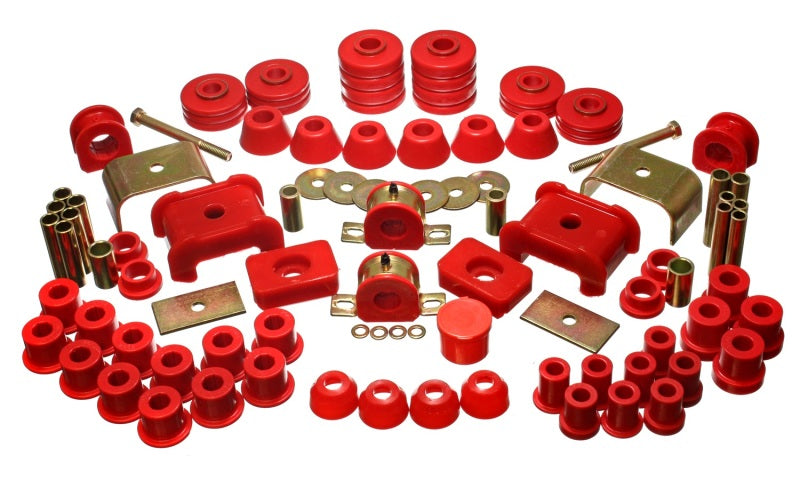 Energy Suspension 73-80 Chev/GMC 4WD w/Aftermarket Front Springs Red Hyper-Flex Master Bushing Set Bushing Kits Energy Suspension