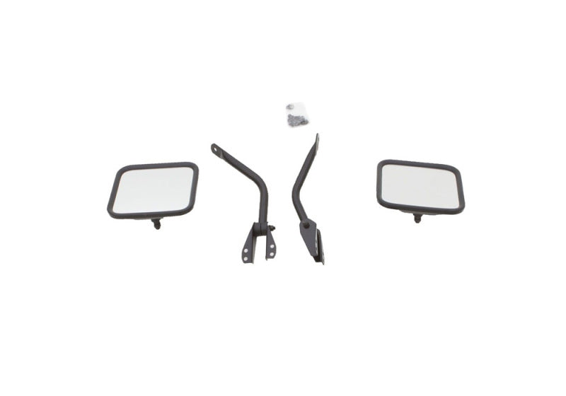 Rampage 1955-1983 Jeep CJ5 Side Mirrors - Black Side Mirrors Rampage