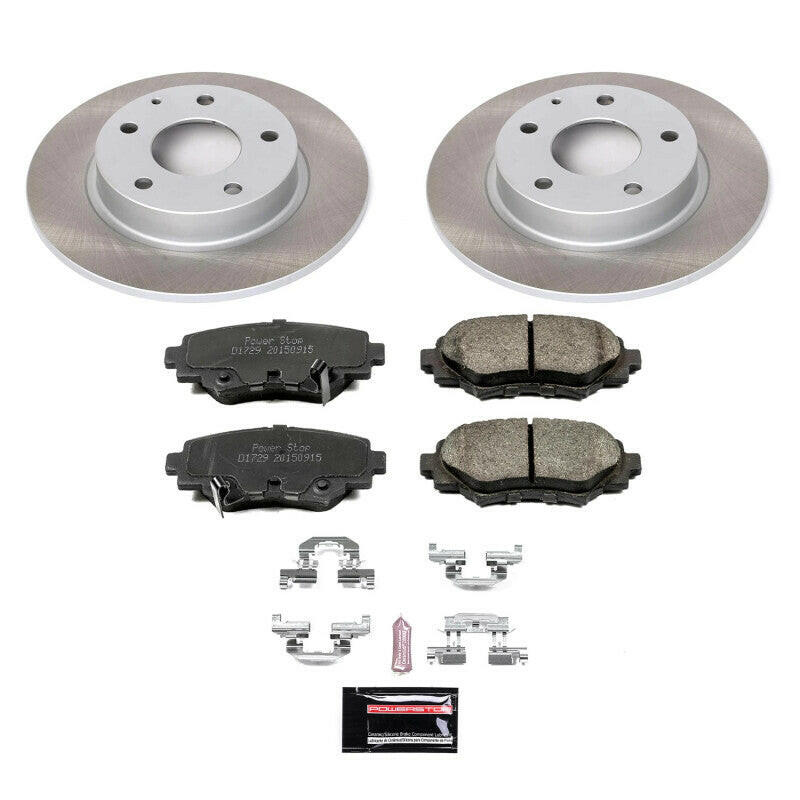 Power Stop 14-16 Mazda 3 Rear Semi-Coated Rotor Kit Brake Kits - Performance Blank PowerStop