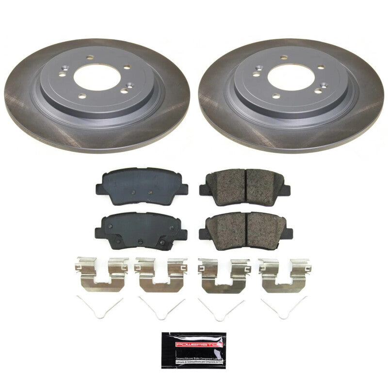 Power Stop 19-22 Hyundai Nexo Rear Semi-Coated Rotor Kit Brake Kits - Performance Blank PowerStop