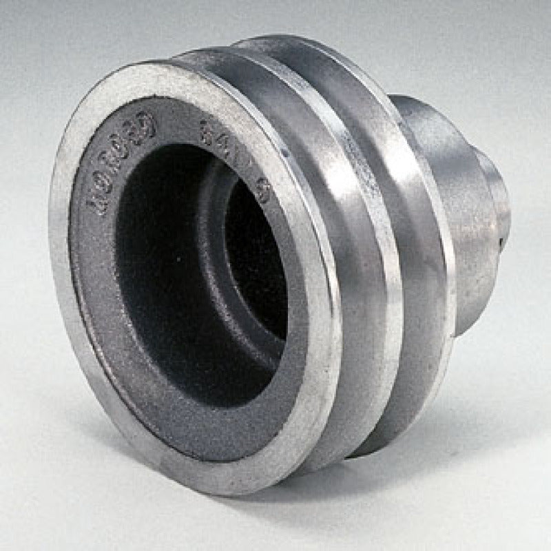 Moroso Chevrolet Small Block (w/Long Pump) Crankshaft Pulley - Double Groove - Cast Aluminum Pulleys - Crank, Underdrive Moroso