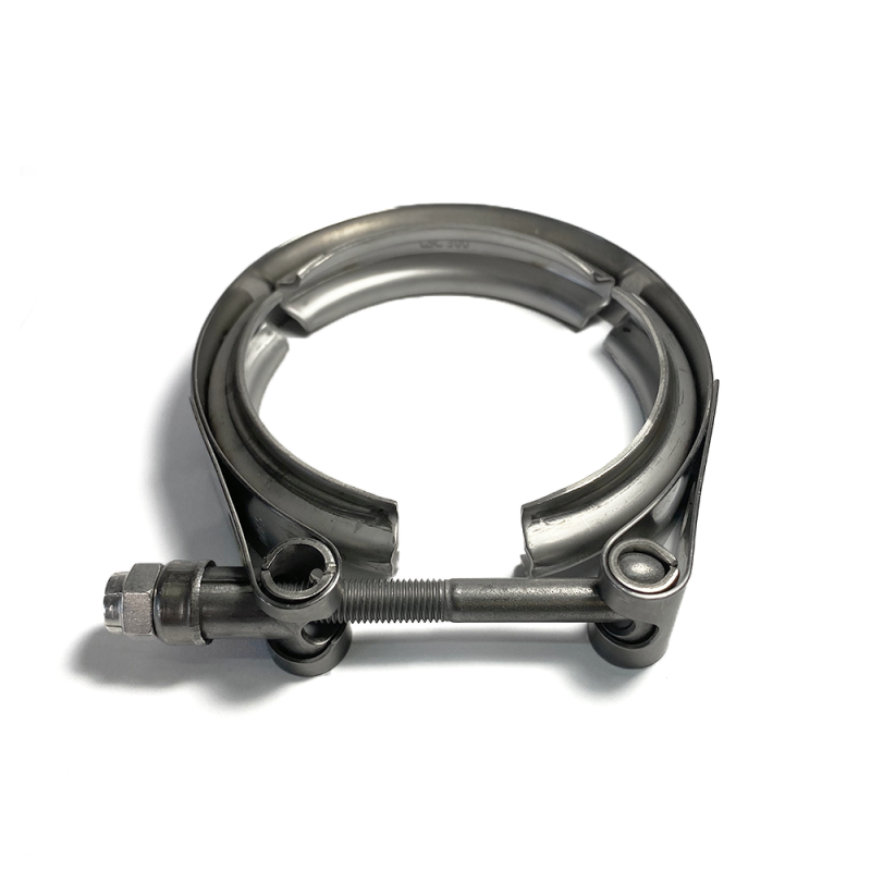 Ticon Industries 5in Stainless Steel V-Band Clamp for GT47-55 Divided Housing Clamps Ticon
