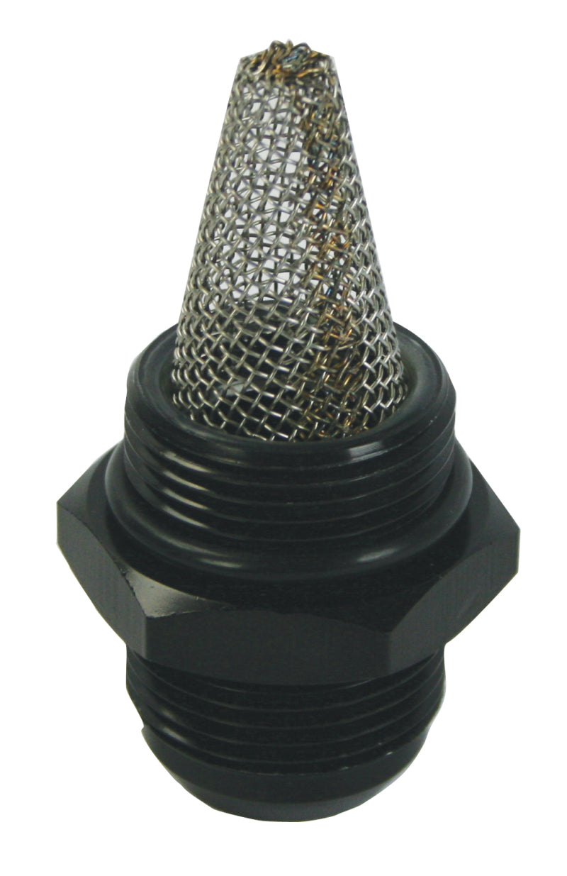 Moroso Oil Filter Fitting -16An to -16An w/External Screen - Single Fittings Moroso